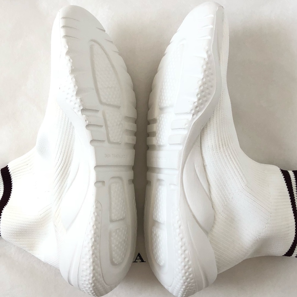 Zara White High Top Sock Sneakers NEW - Picture 8 of 8